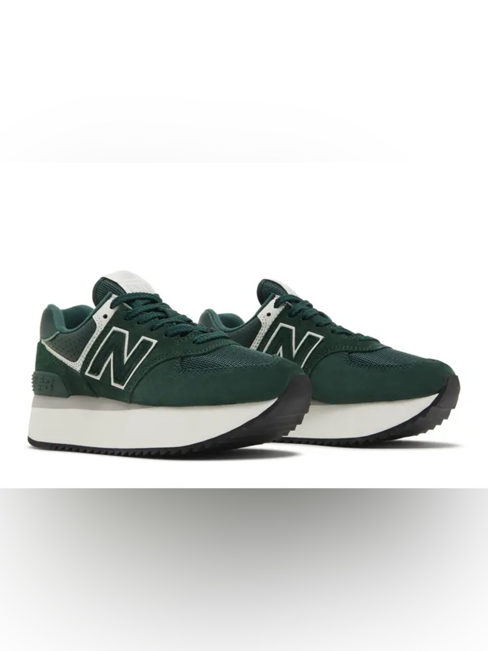 New balance 574+ platform sneaker acidic green color SUPER RARE women’s 9.5